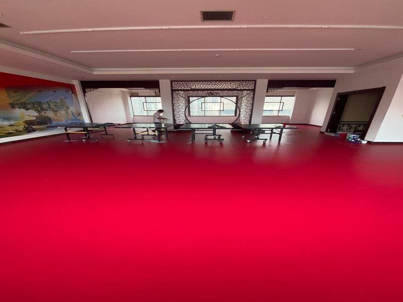 PVC flooring installation on subfloor